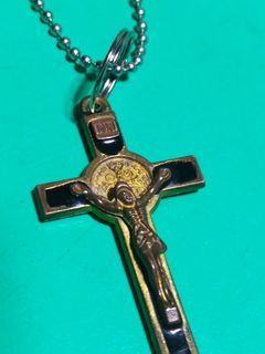 Vintage "Copper Crucifix with Special Markings"/1970s era/ITALY/Old but Beautiful!