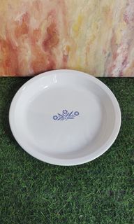 Vintage Corning Ware Pie Plate Blue Corn Flower 10 inches