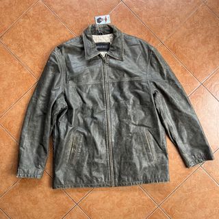 Vintage Whet Blu Leather Jacket