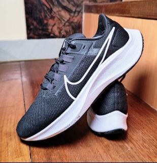 Women's Nike Zoom Pegasus 38 Black White Training Sneakers size 38.5