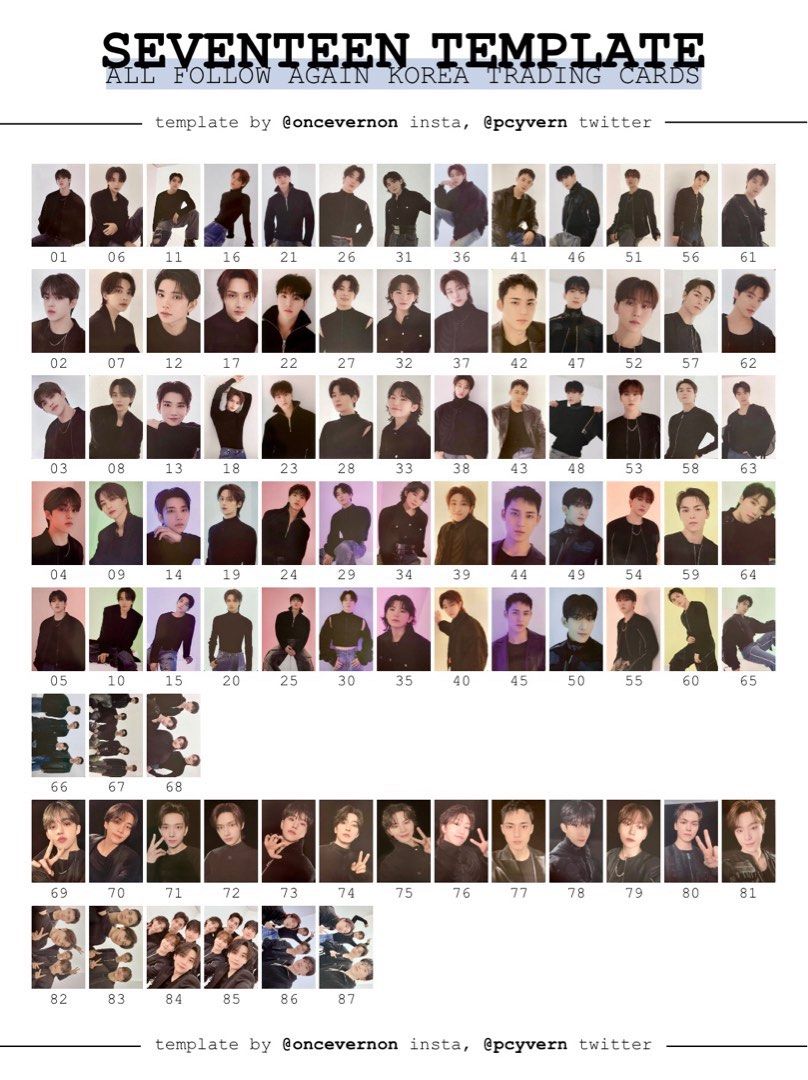 SEVENTEEN TOUR FOLLOW TO SEOUL OFFICIAL TRADING PHOTO CARD +