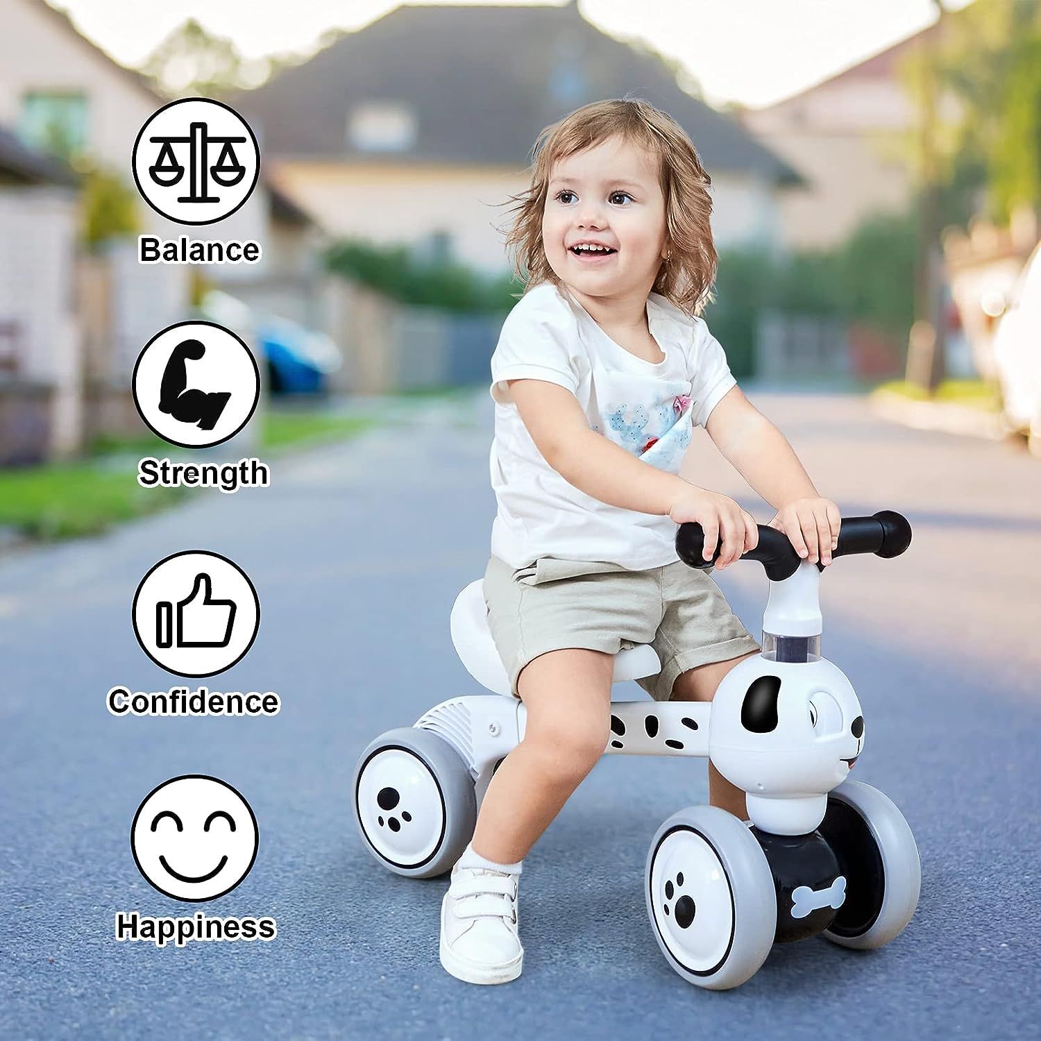 YGJT Baby Balance Bikes Bicycle Kids Toys Riding Toy for 1 Year Boys Girls 10 36 Months Baby s First Bike First Birthday Gift Dalmatian Babies Kids Infant Playtime on Carousell