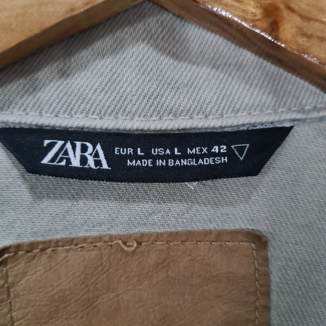 Zara Denim Jacket (Category: Coats, Jackets and Outerwear) located in Quezon City. Submitted by Strawhat10 (Listing ID 1302038124, Image 3). Description: Used once only! location: north edsa MoP: Gcash.