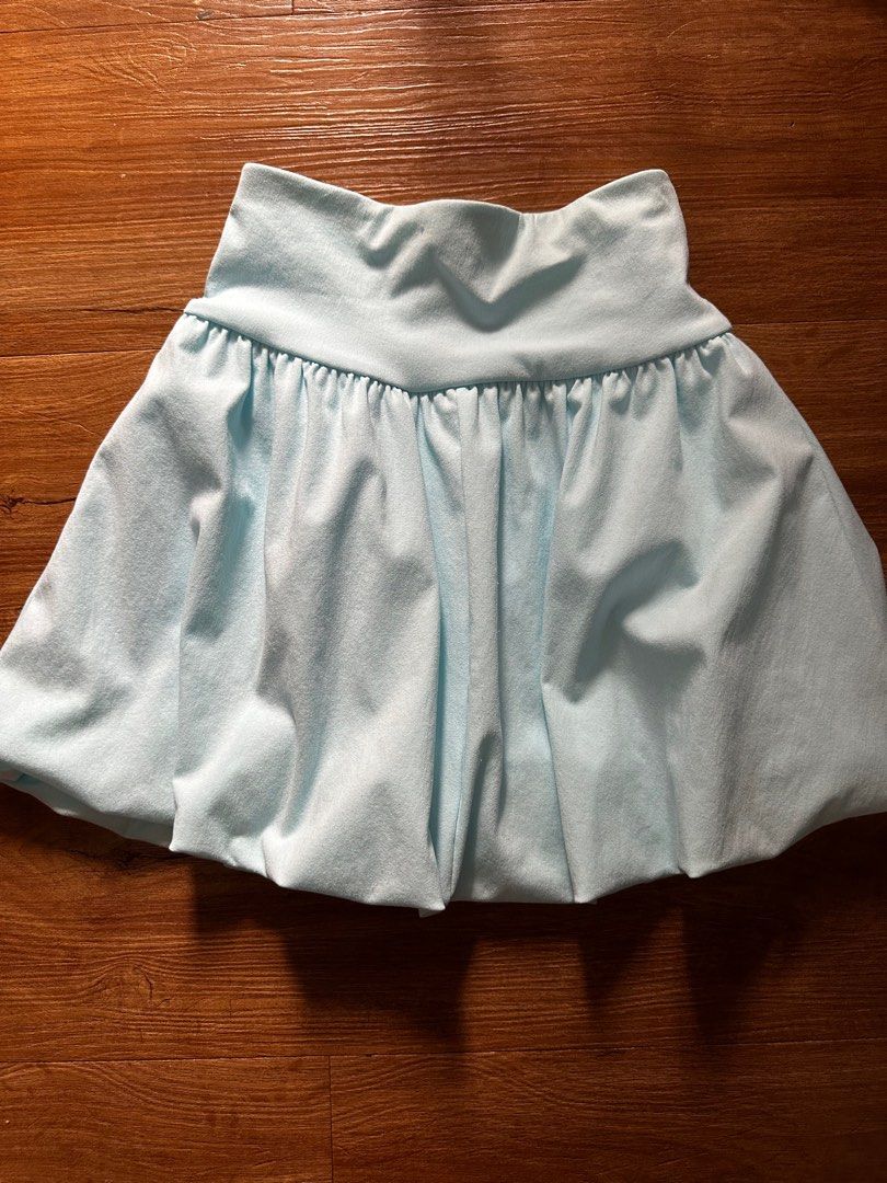 Zara Fluffy Light Blue Skirt
