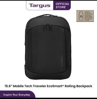 15.6" Mobile Tech Traveler EcoSmart Rolling Backpack