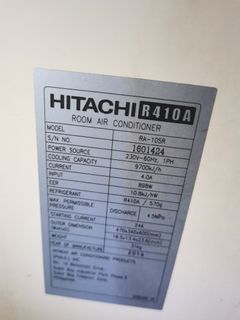 1hp Hitachi non inverter  aircon
