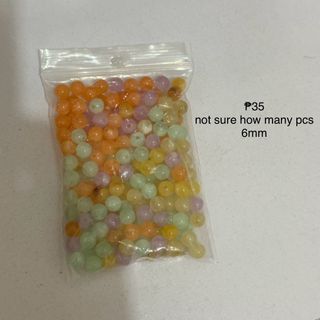 6mm round smooth assorted color bead handmaking DIY
