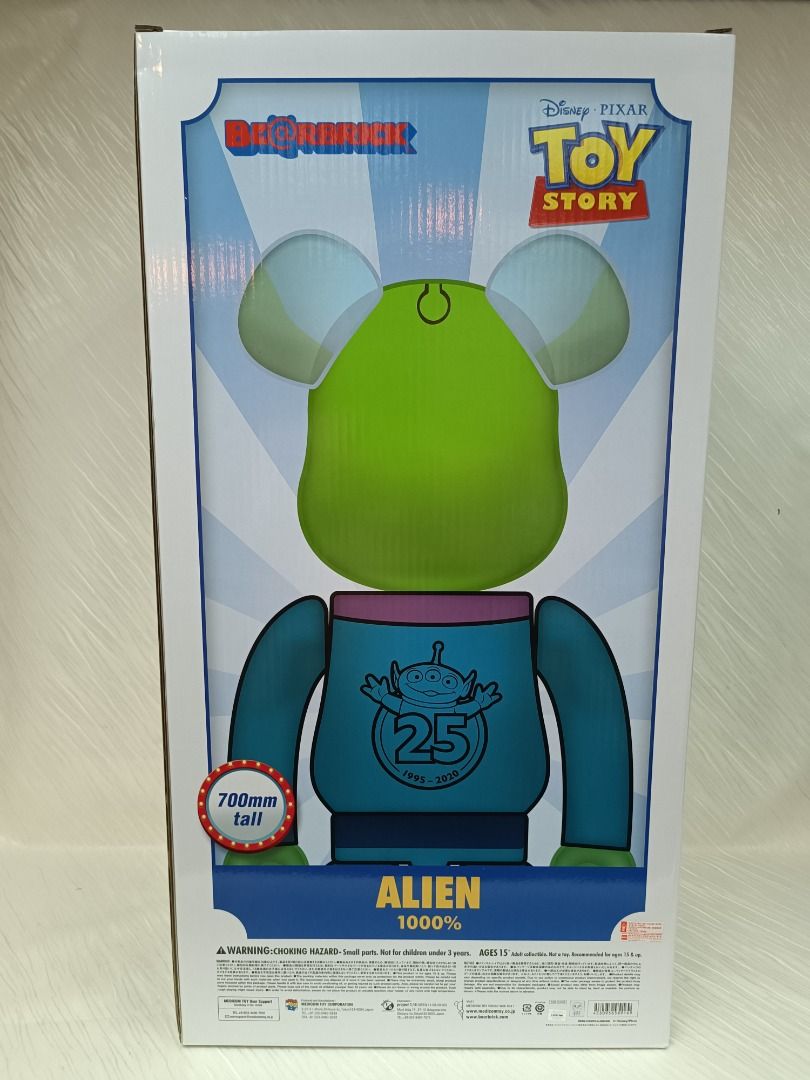 全新正版) Bearbrick Be@rbrick Alien 1000% (Toy Story), 興趣及遊戲 
