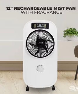 akari rechargable mist fan with fragrance and lights