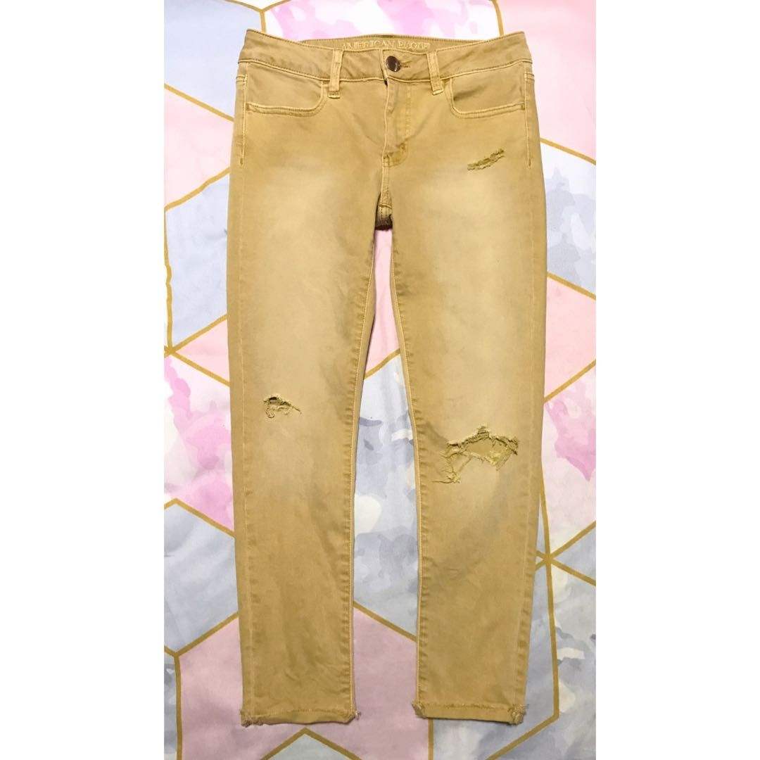 Mustard yellow jeggings best sale