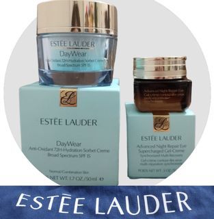 Auth Estee Lauder Day Wear & Night Repair Eye with beauty bag