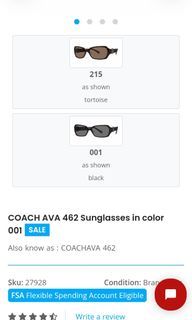 Authentic Coach Ava sunglasses