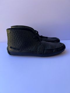 Authentic Y-3 Yohji Yamamoto - Chevron Leather Loafers