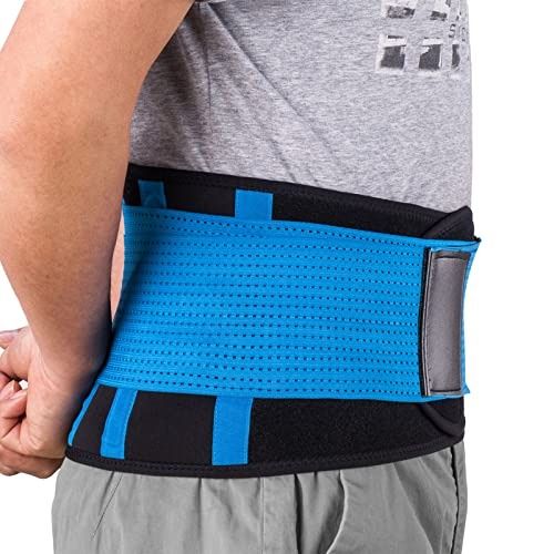 Back Support Belt Acdyion Adjustable Pain Relief Double Adjustment Breathable Improves Posture L Blue 747 Health Nutrition Assistive Rehabilatory Aids Other Assistive Aids on Carousell