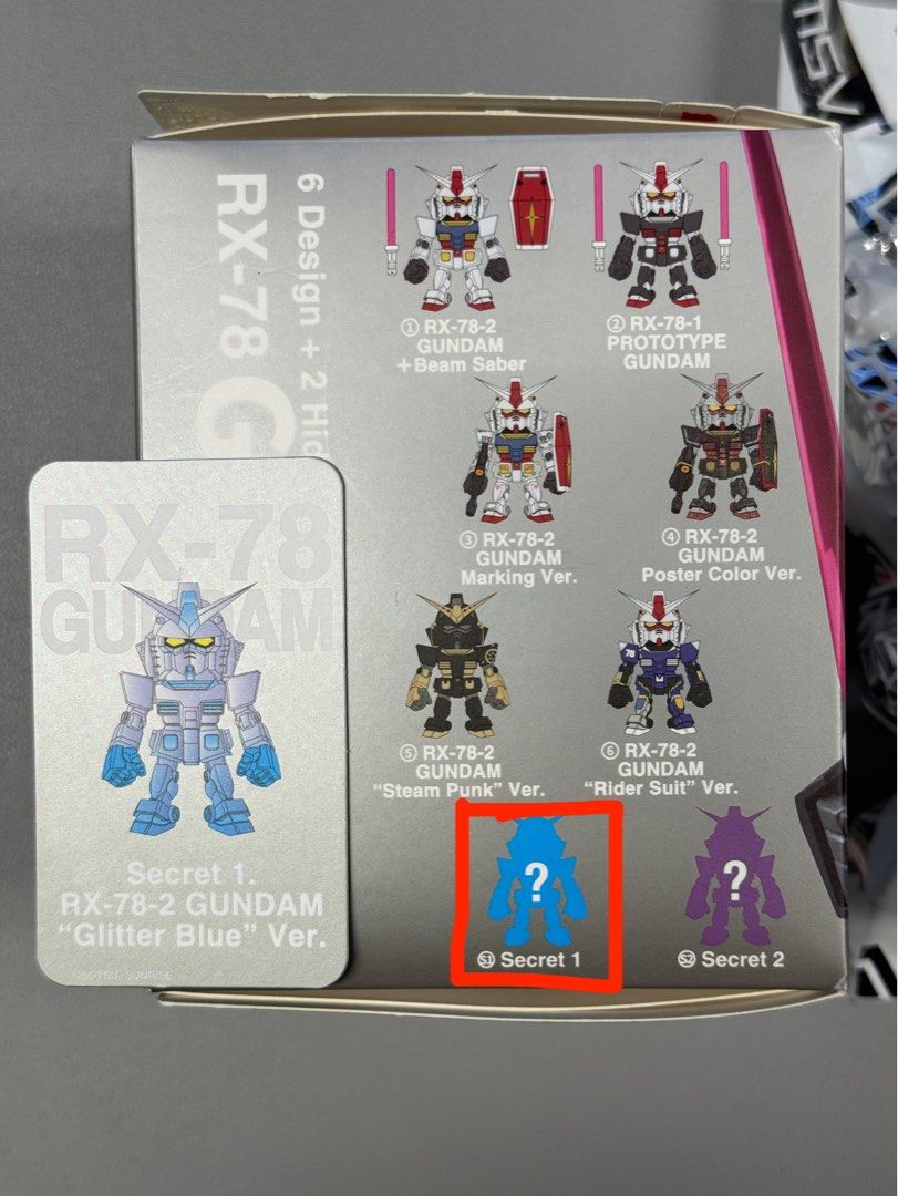 Bandai Namco QMSV Mini RX-78 Gundam 2nd Model Secret 1 Glitter 