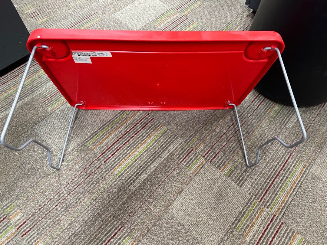 Bed table (Category: Other Home Furniture) located in Singapore. Submitted by the_things (Listing ID 1302181340, Image 3). Description: Table with metal legs over lap, can be used on bed..