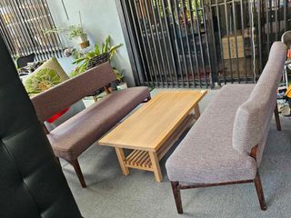 Bench type sofa with armrest 
2pcs.