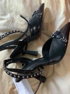 Black pointed heels