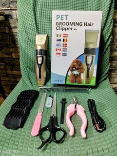 BNEW PET GROOMING HAIR TRIMMER CLIPPER  HEAVY DUTY CHARGEABLE COMPLETE SET