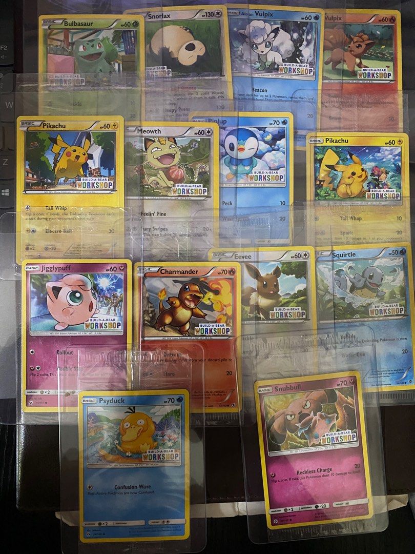 Build a bear Pokmon card set complete 14 cardso, Hobbies & Toys, Toys &  Games on Carousell
