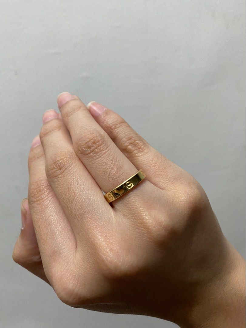 Cartier ring size 5 and 6 available 18k saudi gold Women s Fashion Jewelry Organizers Rings on Carousell