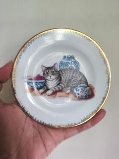 cat design saucer