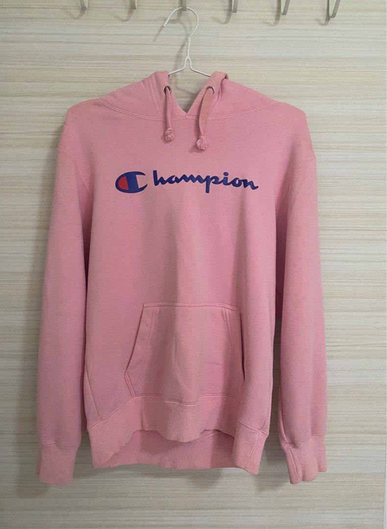 Champion pink hoodie oversized baby pink hot sweater pullover cardigan