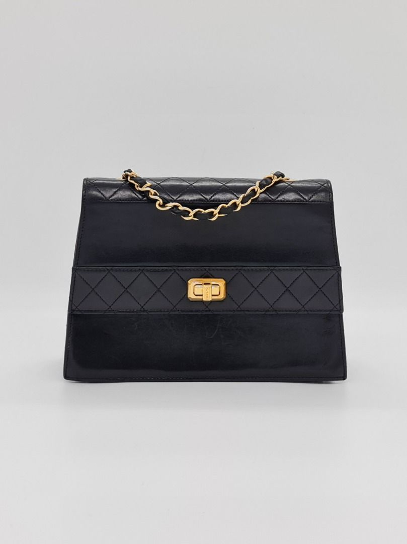 Chanel Series 1 Kelly Flap (Category: Shoulder Bags) located in Manila. Submitted by corycee (Listing ID 1302064308, Image 2). Description: Purchase History: company purchase from consignors and clients. Dimensions: Approx. H17 x TopW20 x BottomW23.5 x D7.5 cm. ; shoulder strap drop 54cm. Condition: a preloved bag with normal signs of use. Some light marking at the front of the bag behind the flap from being opened. Hologram is intact. Bag has cl