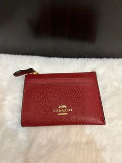 COACH RED WALLET AND CARD HOLDERS