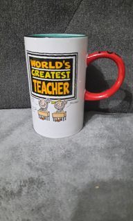 Coffee mug ceramic 2007 Worlds greatest Teacher 4.5x2.5