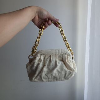 Cream Clasp Bag or Purse