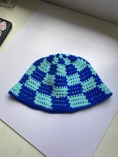 Crochet checkered hat