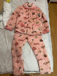Cute Pink thick pajama set