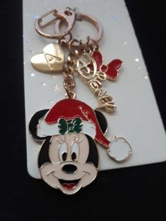Disney Minnie Mouse with Letter on Heart and Ribbon Charms