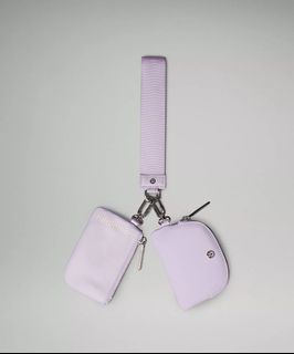 Dual Pouch Wristlet in Lilac Ether/ White Opal