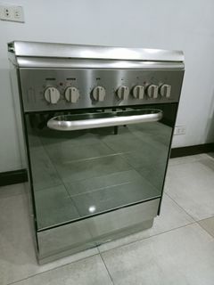 ELBA - 3 GAS BURNER + 1 ELECTRIC PLATE WITH GLASS LID COVER ( ELECTRONIC PUSH BUTTOM IGNITION WITH OVEN )