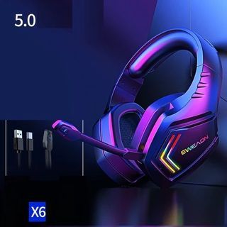 EWEADN Wireless Bluetooth 5.0 Headphone TWS 9D Sound Stereo Gaming Headset With Mic 7.1 HIFI Noise Cancelling Headphones For Phones/Iphones/Laptop/Mobile/PC/Computer