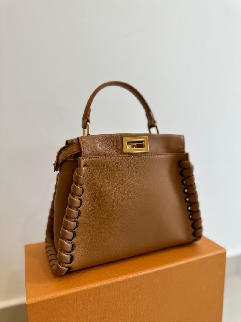 Fendi Peekaboo Caramel Lace Up Lamb Skin Luxury Bags Wallets on Carousell