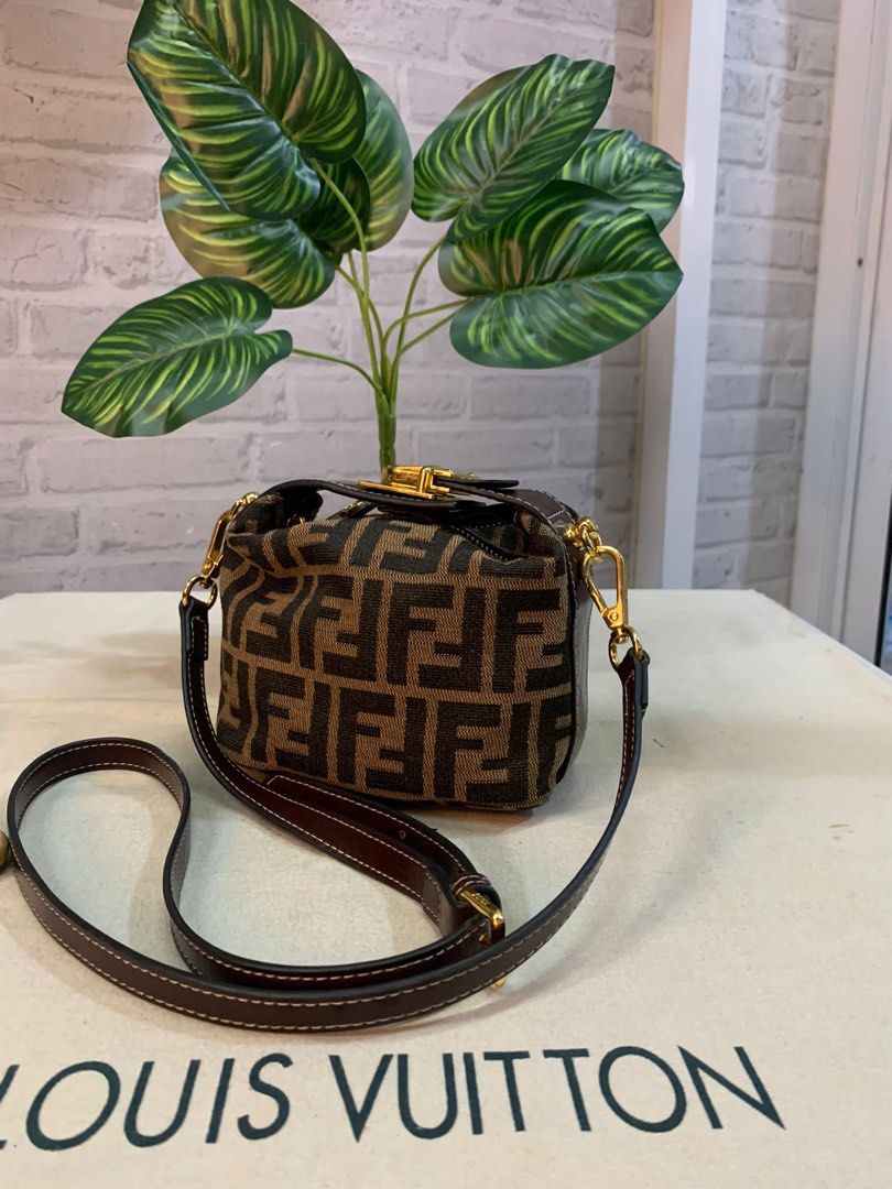 Fendi Zucca Jacquard Mini Vanity Pouch Two Way