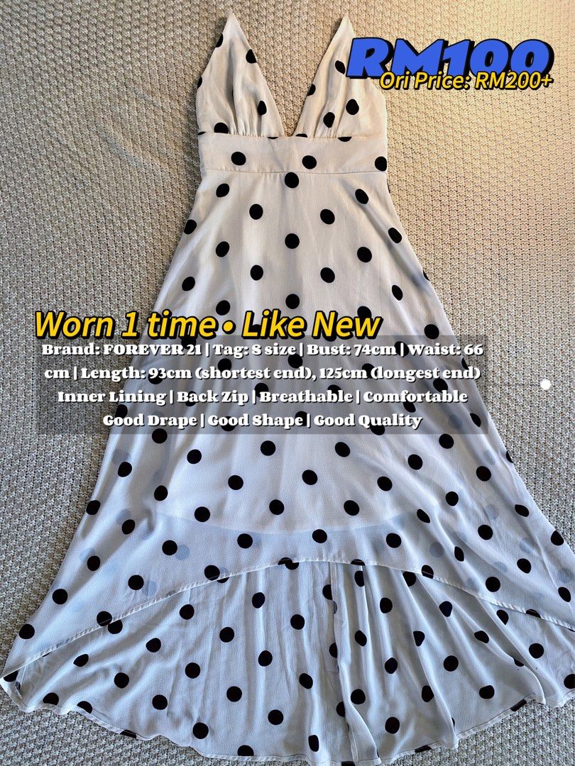 Forever 21 black and white polka dot dress 2025