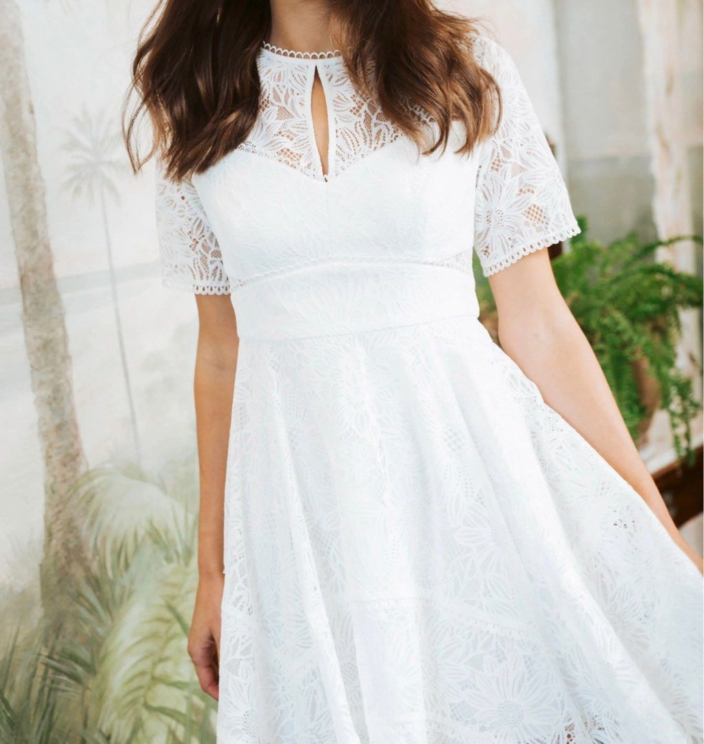 chinese dress ladies Natalie Mini Dress ~ White Forever Lace  Show Me Your Mumu