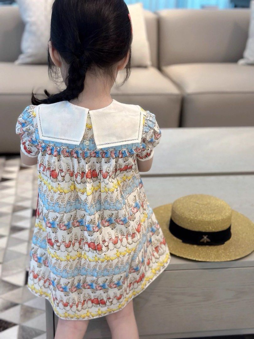 正品⭐️Gucci x Peter Rabbit 棉質連身裙100-160cm, 兒童＆孕婦