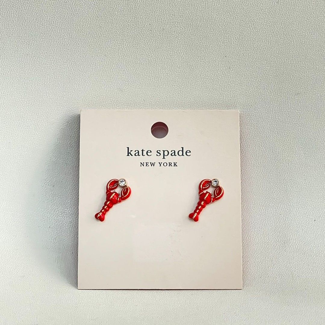 HARGA NET❗ NO NEGO ❗kate spade Ks earrings love lobster red mlt