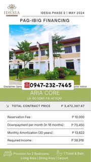 IDESIA DASMARINAS READY FOR OCCUPANCY HOUSE AND LOT FOR SALE