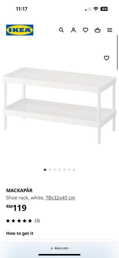 Mackapar shoe rack ikea clearance