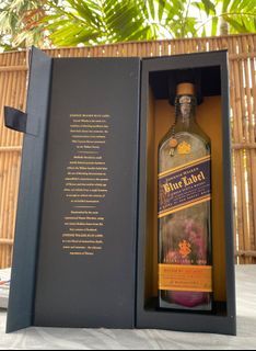 Johnnie Walker Blue Label Scotch Whisky Empty Bottle with Box
