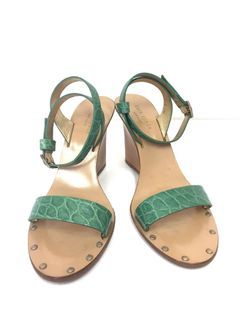 KATE SPADE green wedge heels
