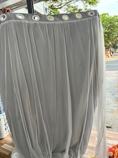 Lace Curtains Grey  72x72