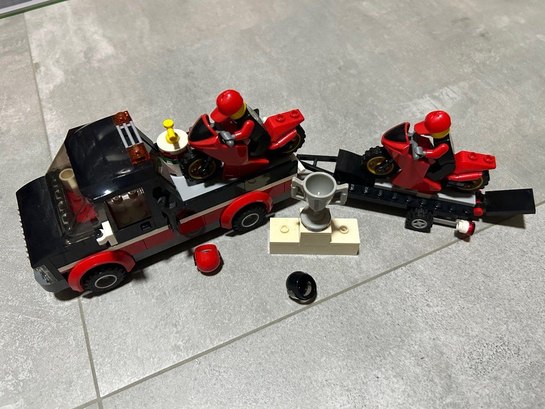 Lego racing bike transporter on sale