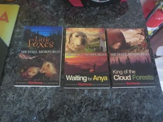 MICHAEL MORPURGO BOOKS : LITTLE FOXES /WAITING FOR ANYA/KING OF CLOUD FORESTS, PAPERBACK, used book